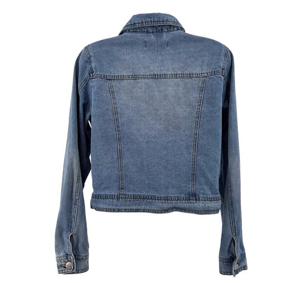 Ci Sono Denim Collection Medium Wash Button Up Jean Jacket Womens M Long Sleeve - Picture 8 of 9